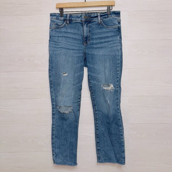 Kut From The Kloth Women's Reese High Rise Fab AB Ankle Straight Leg Jean size 8 - Picture 1 of 6